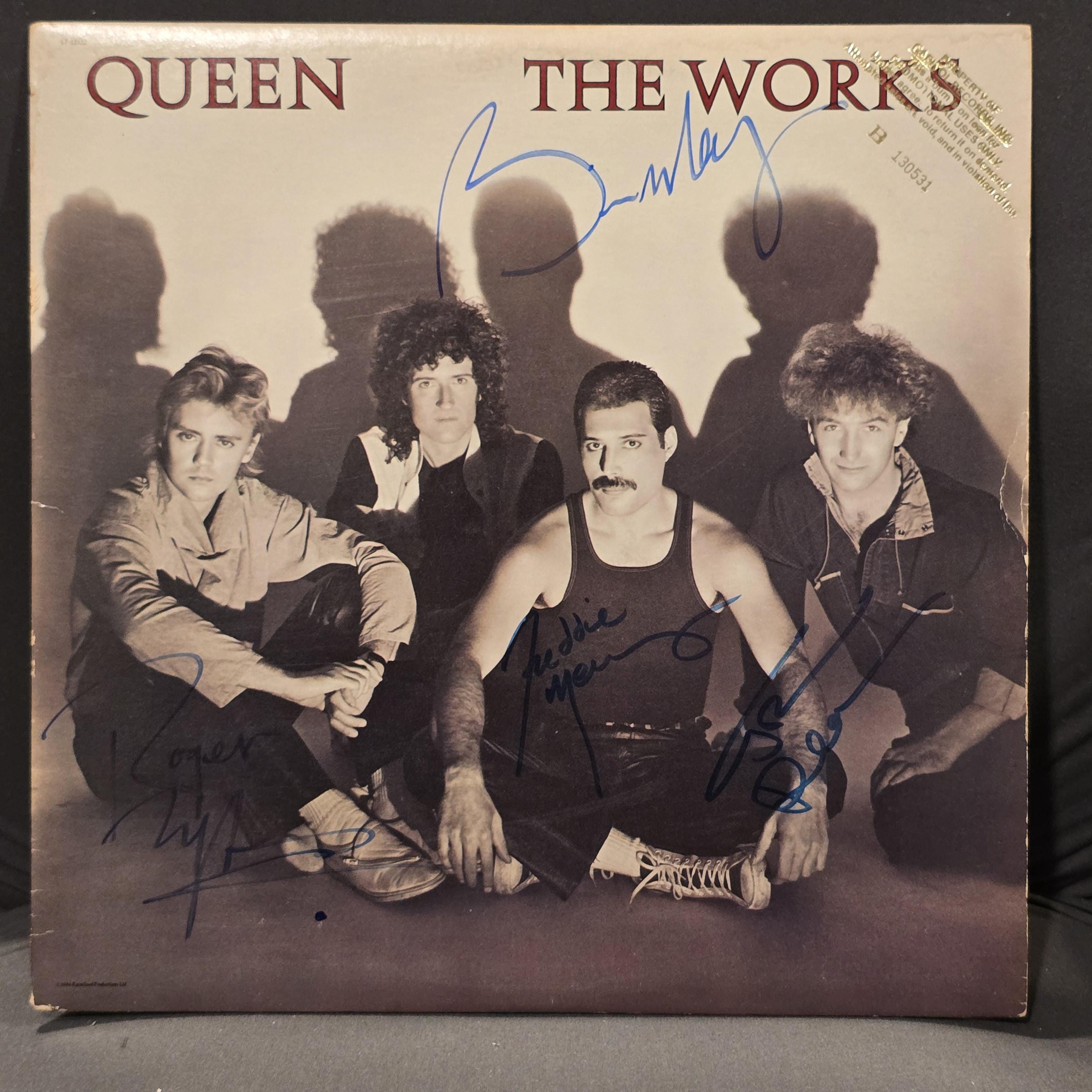 Queen The Works サイン入り Queen Signed Lp the Works Freddie Mercury 1984 Promo
