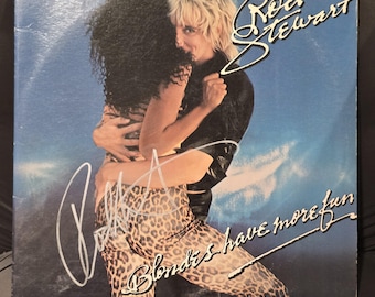 LP firmado por Rod Stewart Las rubias se divierten más, Álbum original, Vinilo vintage, Grandes regalos, Años 70, 80 y 90