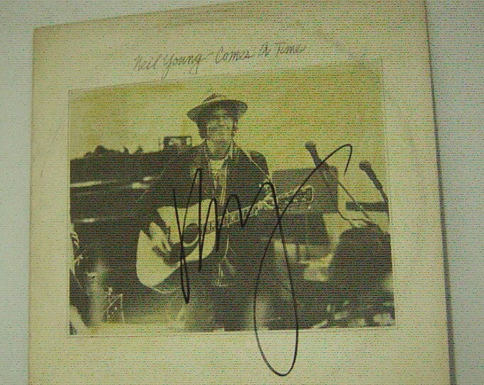 Neil Young Signed Lp Comes A Time, Original Album, Vintage Vinyl Record