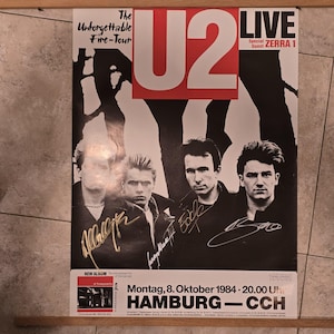 U2 Poster Vintage - Etsy