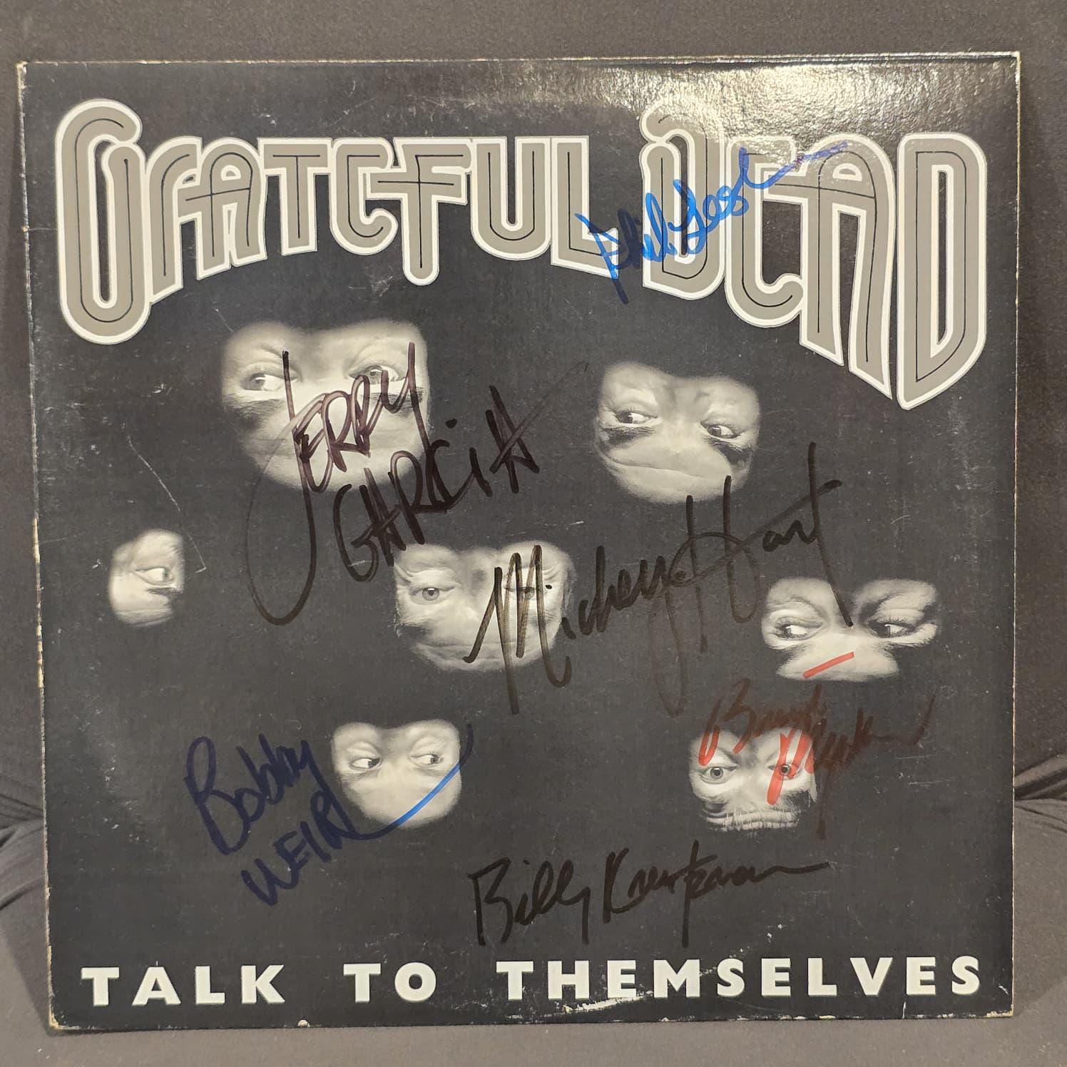 洋楽 Grateful Dead Talk To Themselves LP Grateful Dead Signed RARE PROMO Lp Talk to Themselves, 6 Members