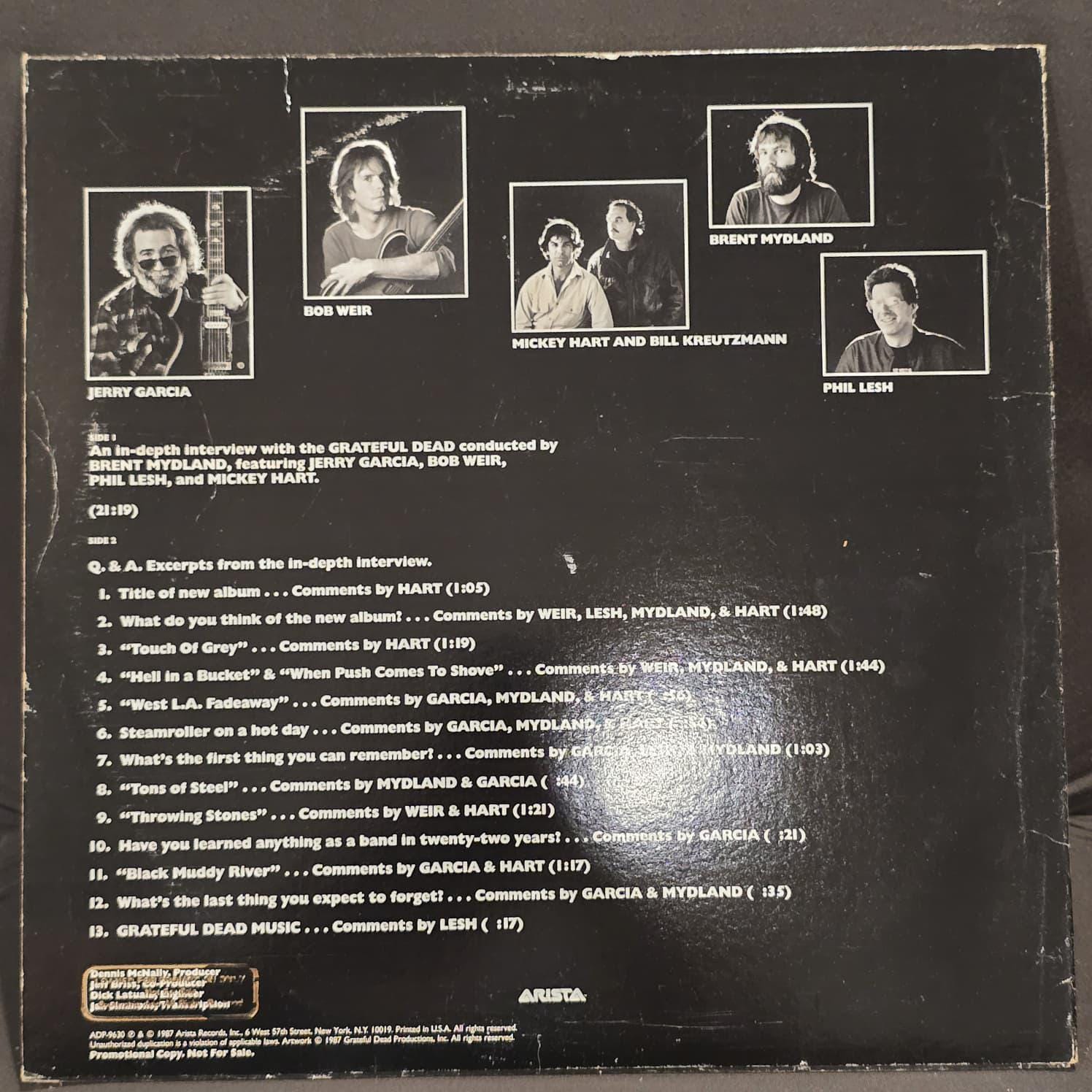 Grateful Dead Signed RARE PROMO Lp Talk to Themselves, 6 Members