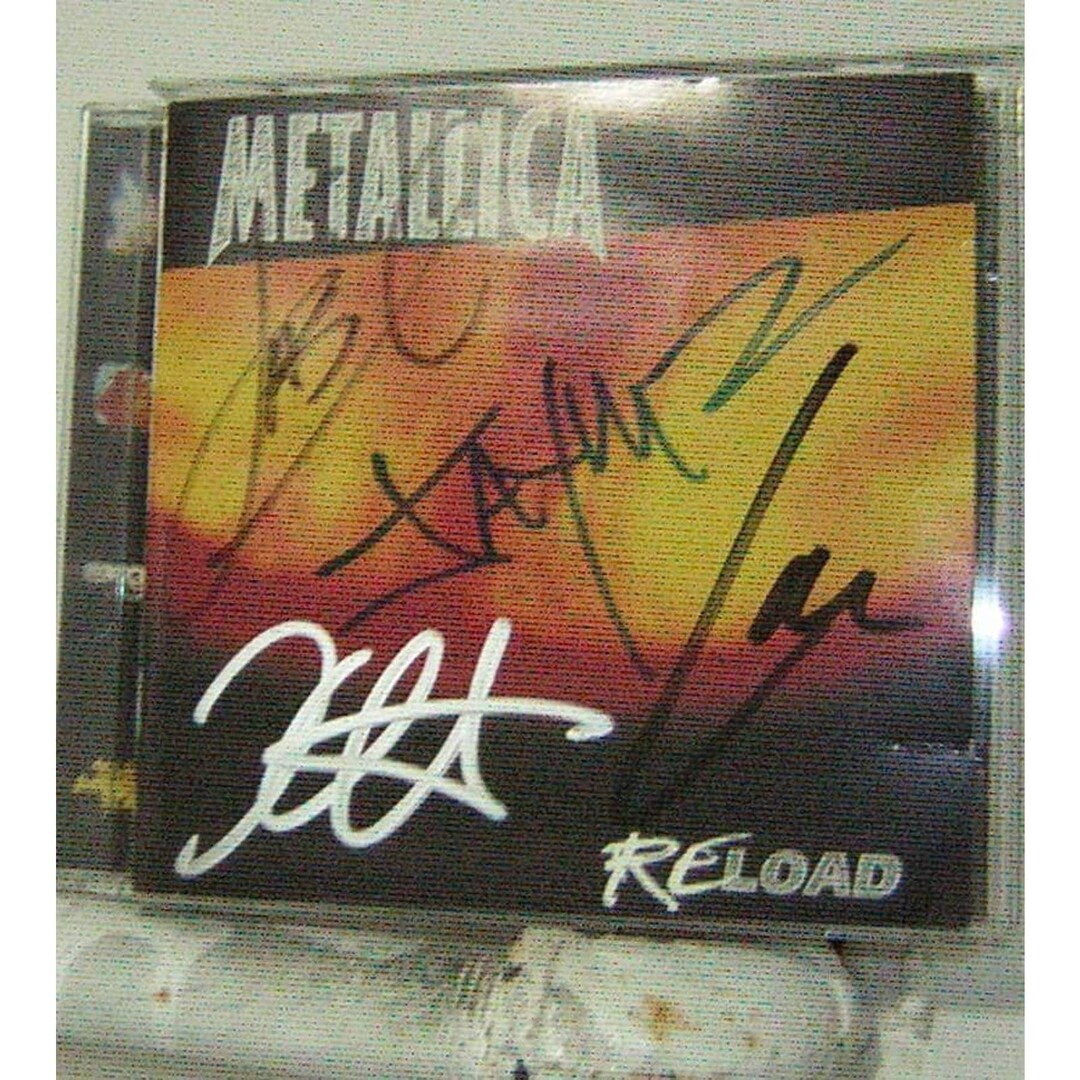 Metallica Signed Cd Reload Full Band, Original, Vintage, Great Gifts ...