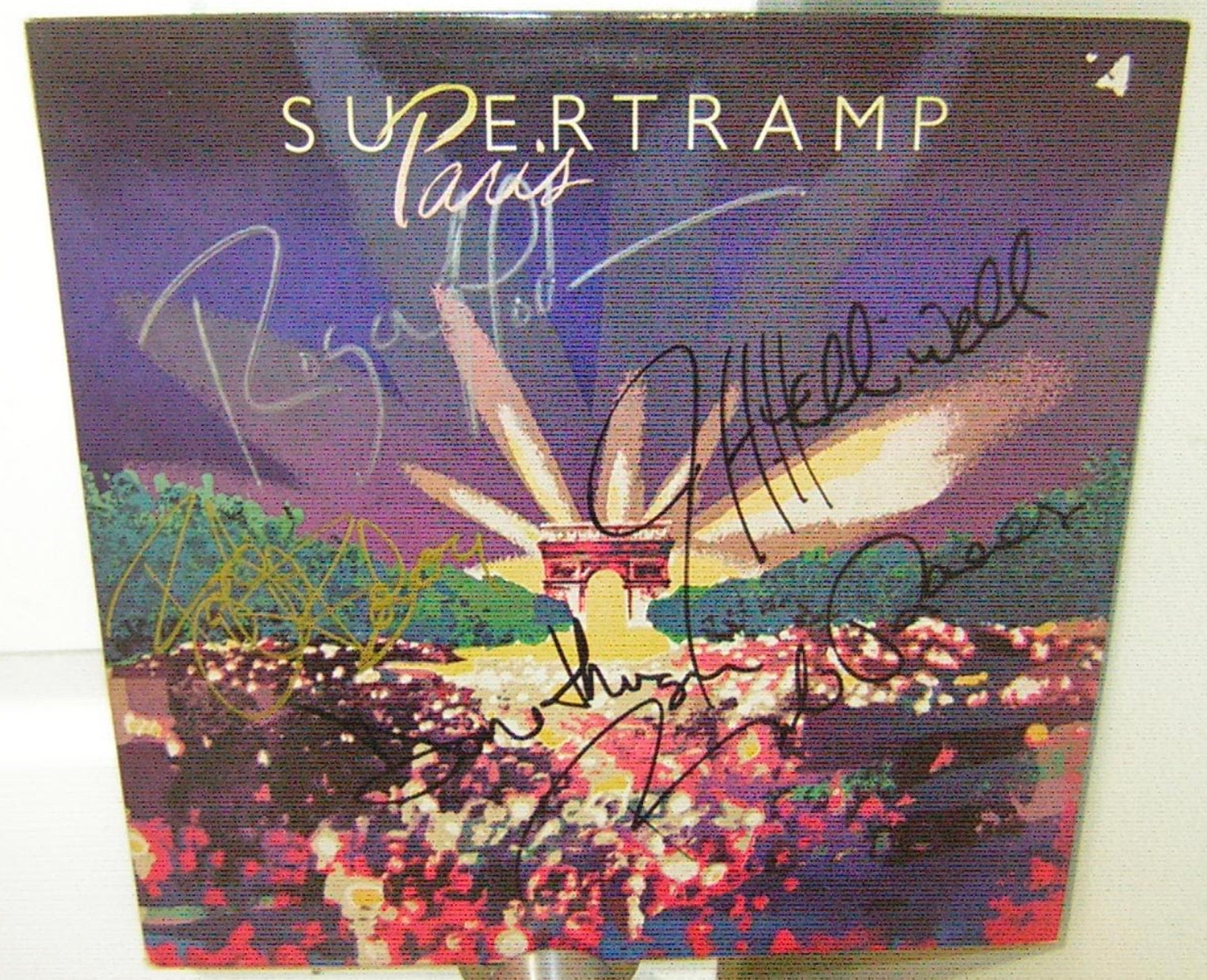 Supertramp signed lp Paris Live, Original Album, Vintage Vinyl Record,  Great Gifts, 70s 80s 90s