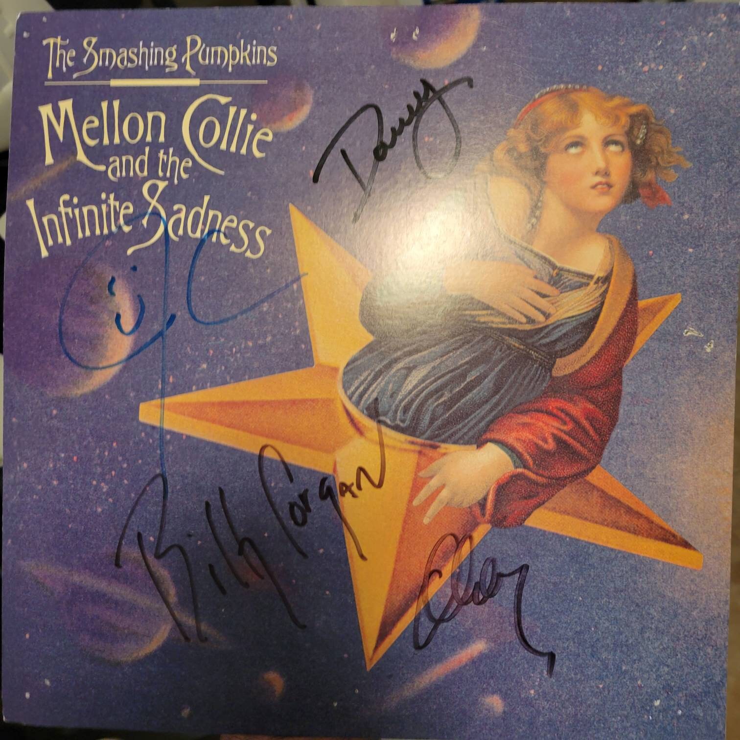 Smashing Pumpkins signed promo flat Mellon Collie and the infinite Sadness, Original Album, Vintage Vinyl Record, Great Gifts, 70s 80s 90s