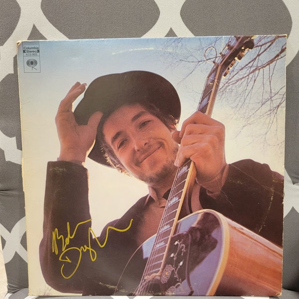 Bob Dylan signed lp Nashville Skyline 1969, Original Album, Vintage Vinyl Record, Great Gifts, 60s 80s 90s