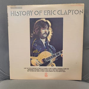 Eric Clapton signed lp History of Eric Clapton, Original, Vintage, Great Gifts, 60s 80s 90s