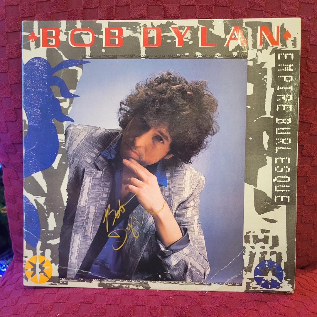 Bob Dylan Signed Lp Empire Burlesque, Original, Vintage, Great