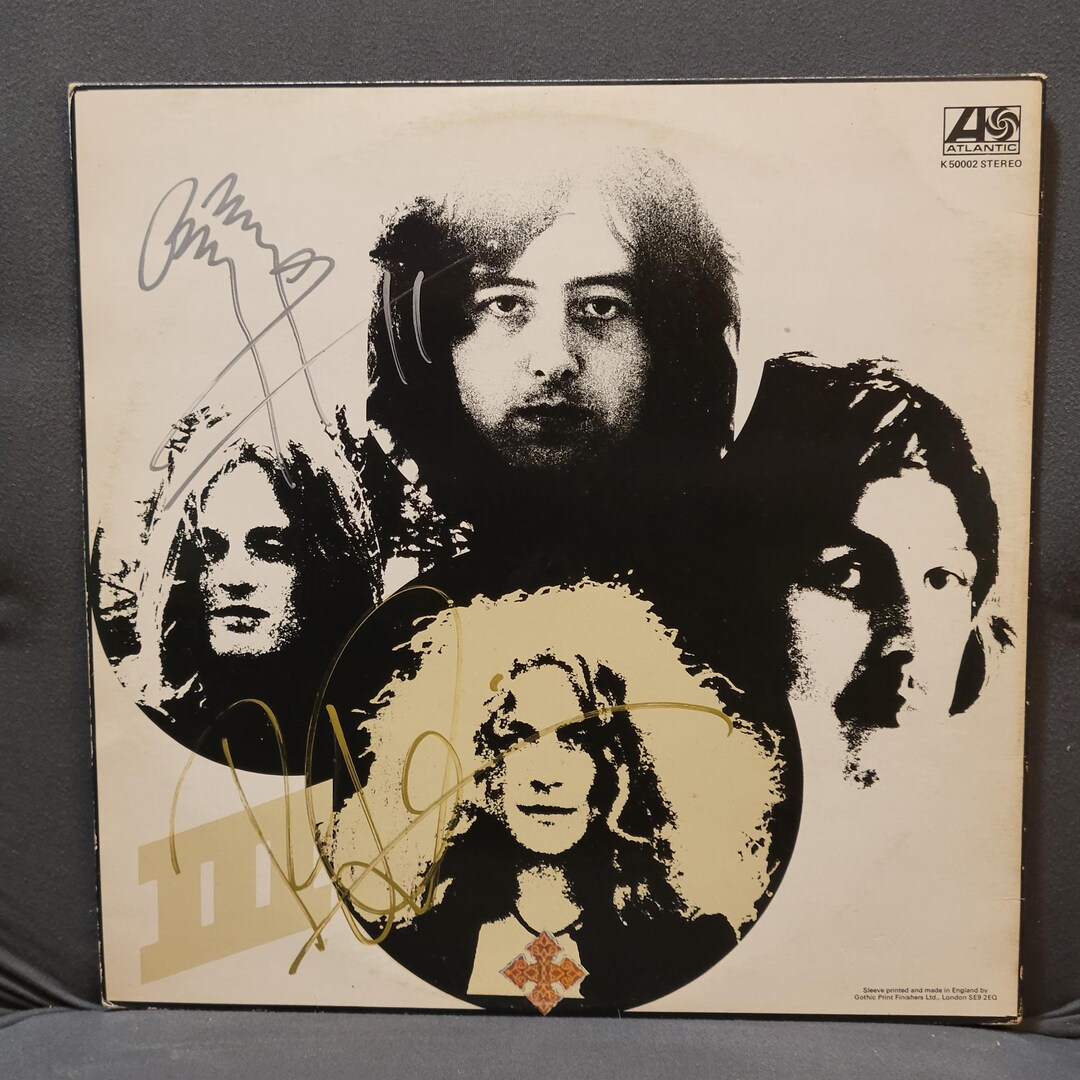 Led Zeppelin Signed Lp 3 UK Press, 2 Members, Original, Vintage, Great ...
