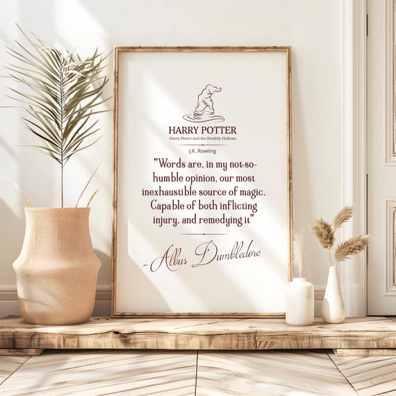 Dumbledore Quote Print, Harry Potter Wall Art (Digital Download)