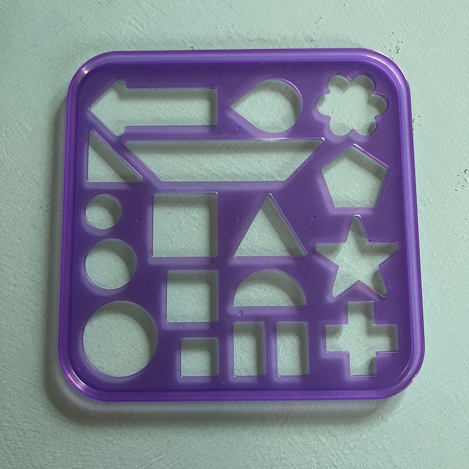 Vintage Tupperware Stencil Set 7 Tupperware Stencils 1987 Etsy