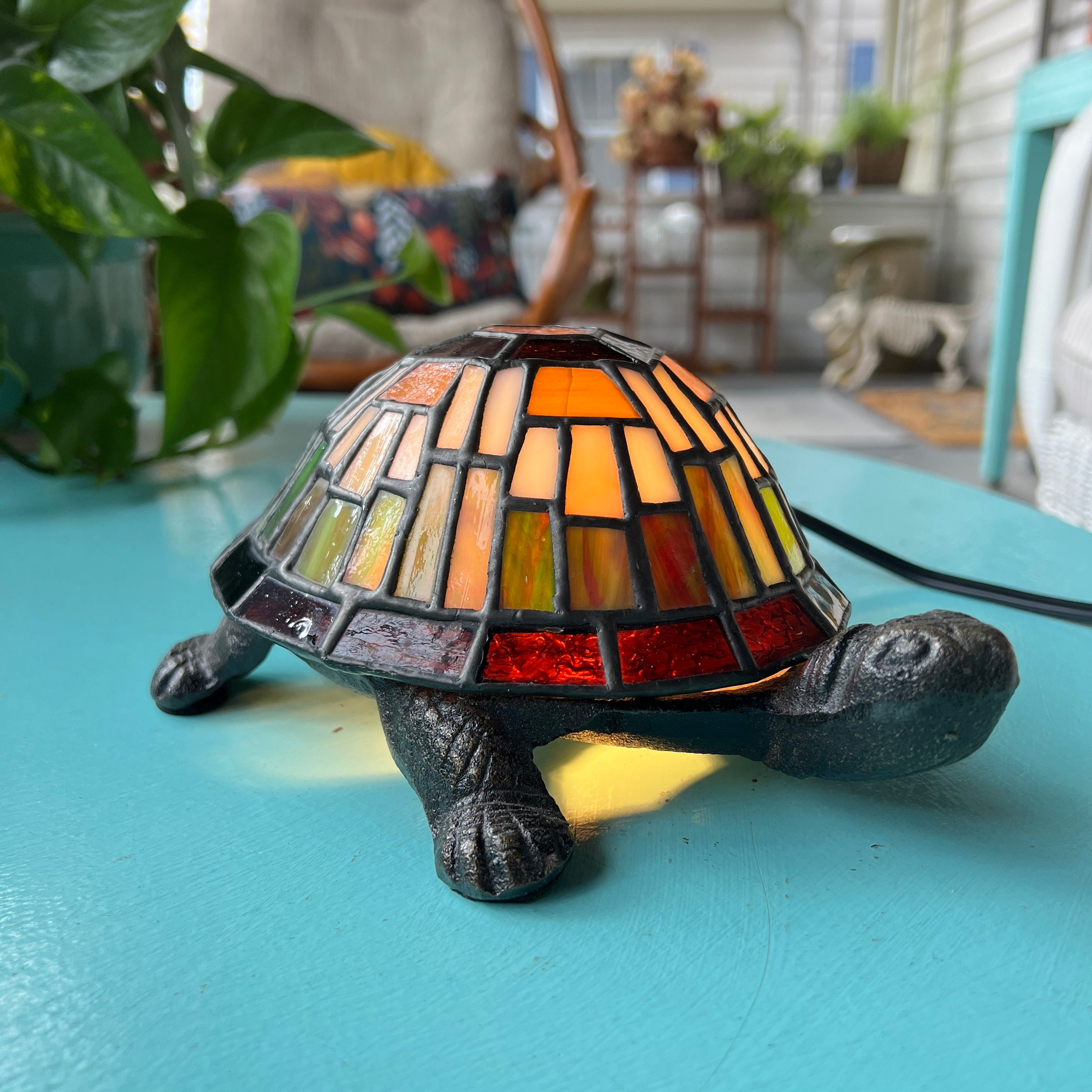 Stained glass turtle light deals