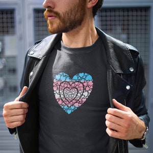 Transgender Pride Heart Unisex Tee, Transgender Clothing, Transgender Pride TShirt, Transgender Rights Shirt, Trans Celebration, LGBTQ, LGBT
