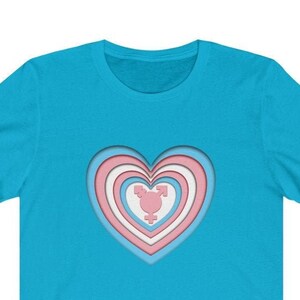 Transgender Pride Heart Unisex Tee - Trans Pride Shirt, Gender Fluid Tshirt, LGBTQ, LGBT
