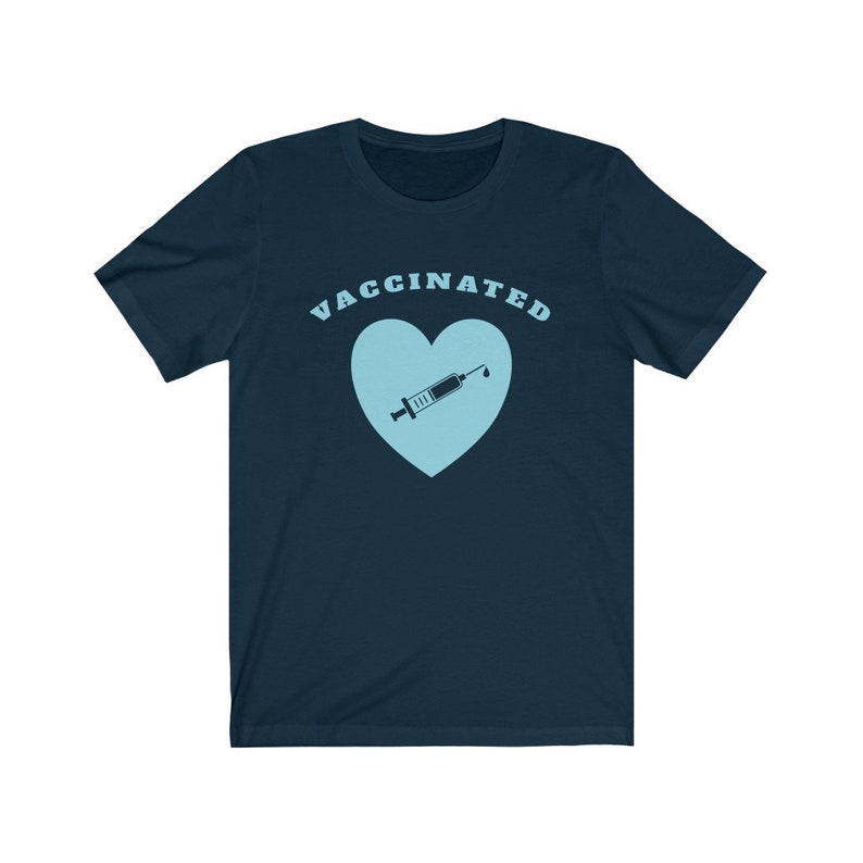 Vaccinated Unisex Tee - Pro Vaccine, Feminist Shirt, Nurse Gift Navy