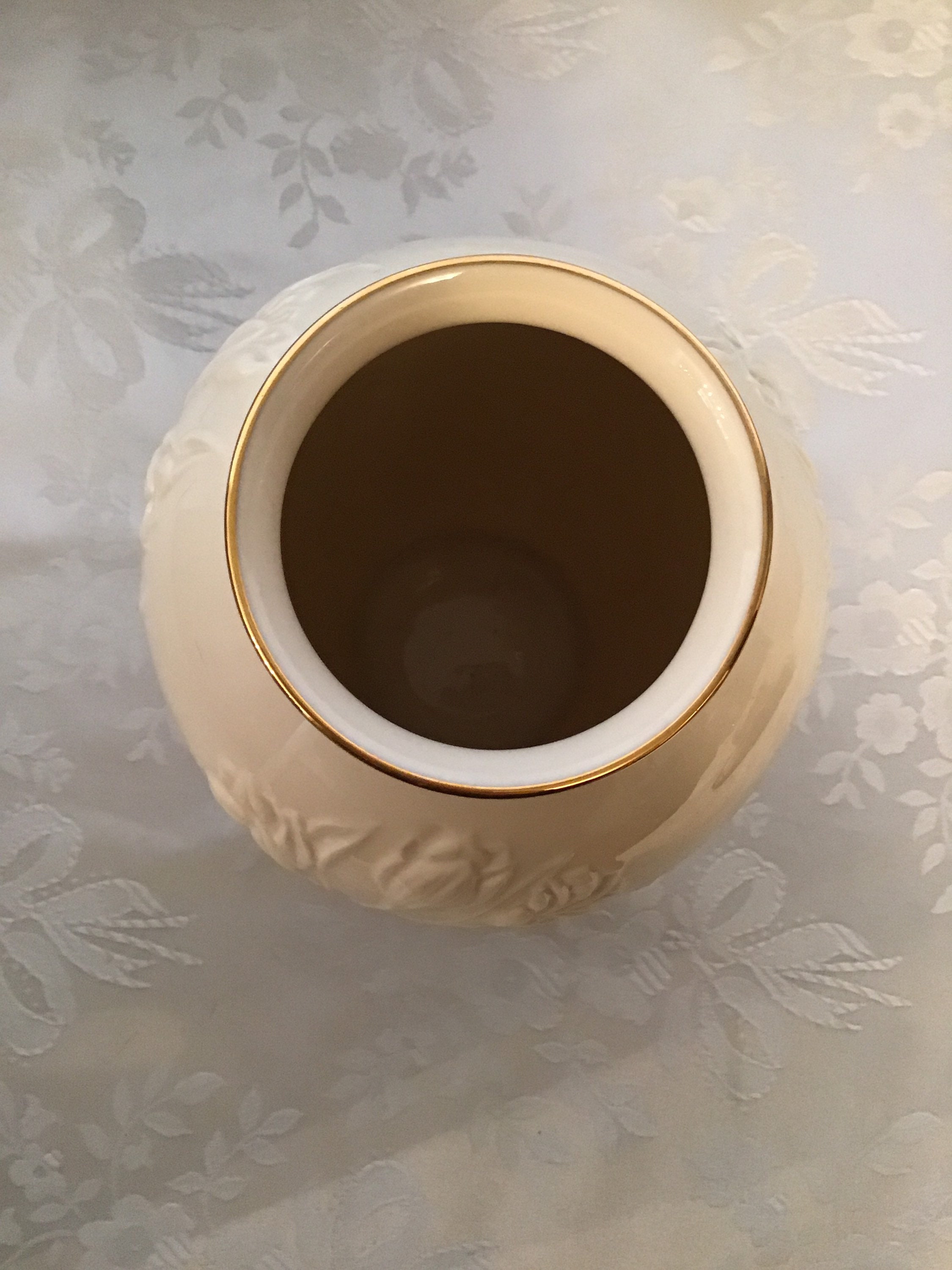 Lenox Vase With Floral Design and Gold Trim Etsy