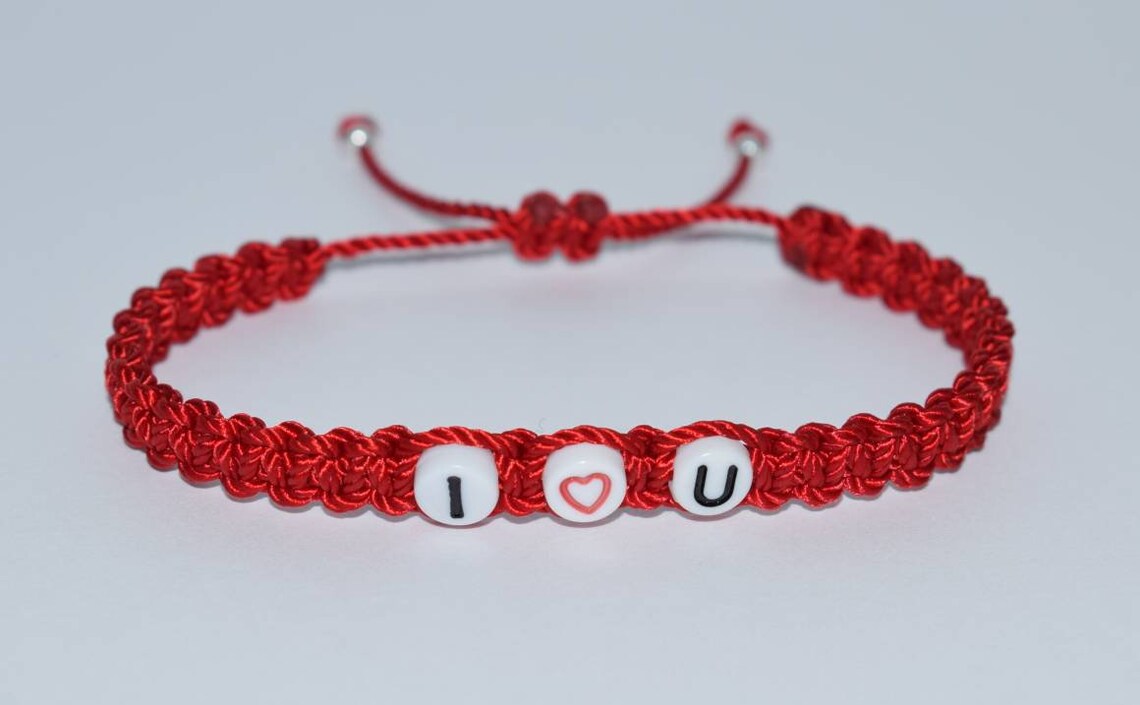 Name bracelet Red String bracelet good luck Braided Etsy