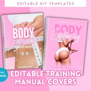 Editable Body Contouring Manual Cover, Body Shaping Training Covers, Manual Covers, Training Manual, Ebook Cover, Body Contouring, sculpting