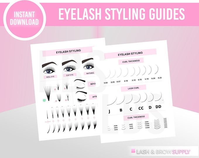 Lash Extensions Guide, Printable Eyelash Extensions Technician Guide ...
