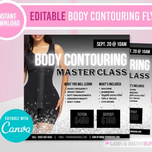 Body Sculpting, Body Contouring, Flyer, Body Sculpting Forms, Body Sculpting flyer, Consent, Feminine body sculpting