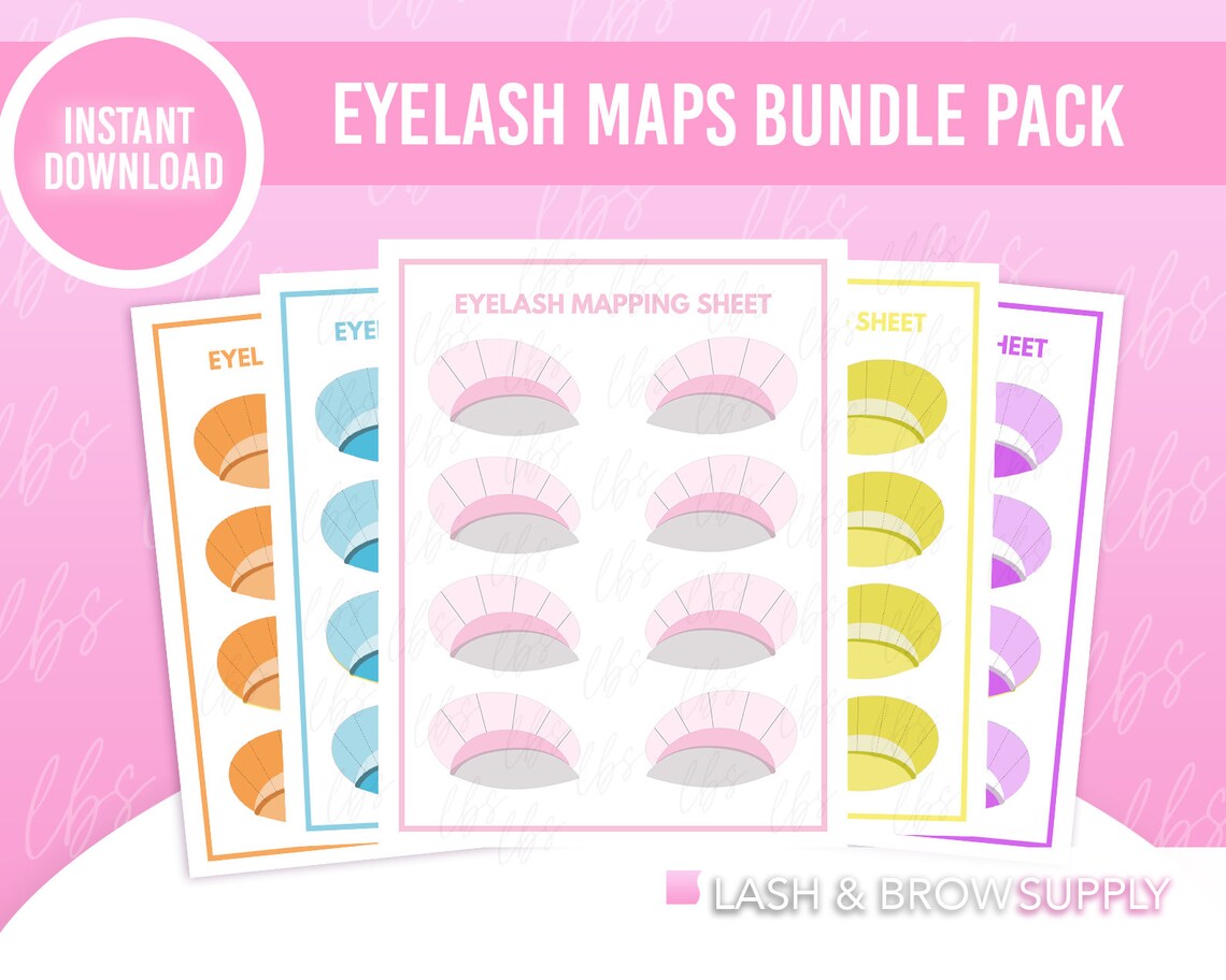 eyelash-map-sheets-eyelash-styling-guides-printable-lash-etsy