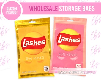 Eyelash Bags, Eyelash Storage Bag, Lipgloss Bags, Eyelash laser zip bags, Lipgloss laser zip bags, Lash packaging - Lashwood Bags