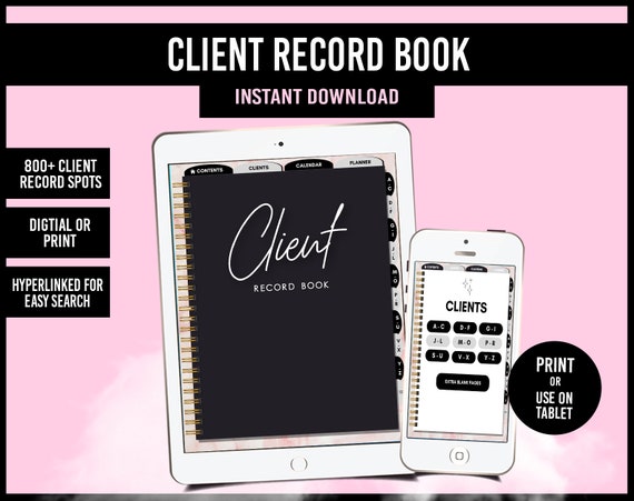 Digital record book, Client Record Book, Lash Business Forms, Beauty, Client Journal, Appointment Planner, lash client record card