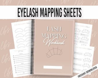 Lash Map Practice Sheets, Eyelash mapping sheets, Eyelash Styling, Lash Maps, Eyelash Extensions, Lash Fan Practice, Training for lashes