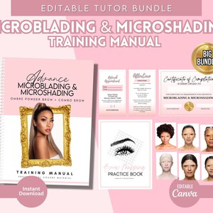 Manual de Microblading, Manual de Microshading, Combo de Cejas, Corrección de Cejas, PMU, Guía de Cejas, Instructor de Cejas, Combo de Cejas, Correcciones de Cejas, PDF