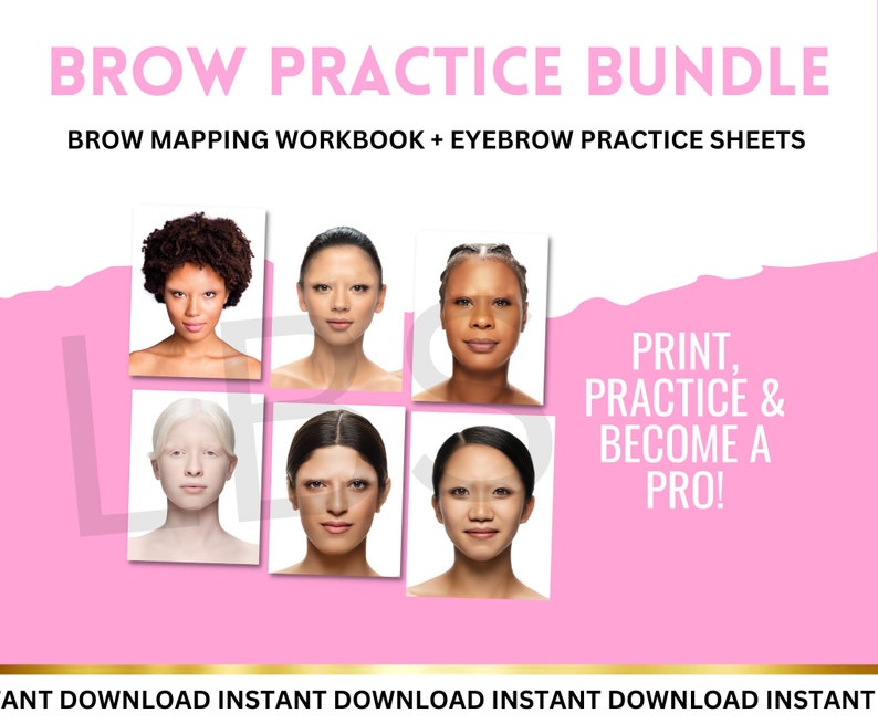 Brow Mapping, Mapping Practice, Microblading Practice, PMU Training ...