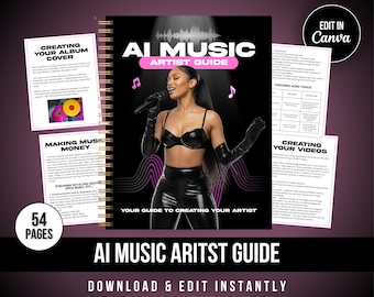 Guía musical con IA en PDF: crea canciones con IA, composición y negocios musicales. Descarga instantánea.