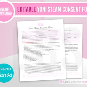 Yoni Steam consent form, yoni steam treatment consent form, Vajacial Consultation Form, Vajacial Forms, V-Steam Consent Forms