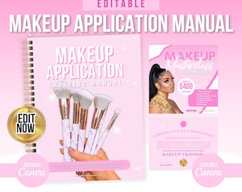 Makeup Training Manual,, Training Manual, MUA Training, Cosmetology, Makeup, Face Chart, aesthetics, Makeup Artist, Makeup Template