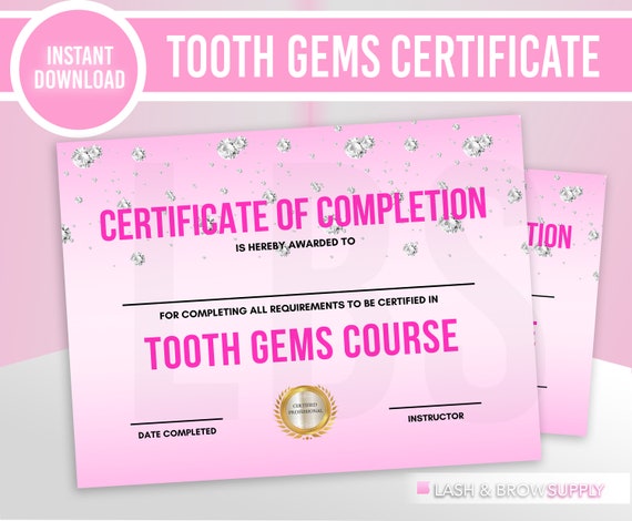 TOOTH GEMS KIT w/ Guide Client Forms Certificate of Completion 