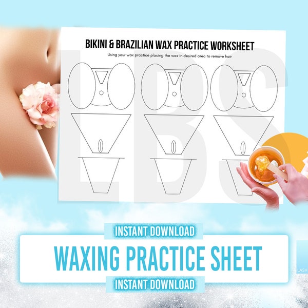 Waxing Worksheets Etsy Canada