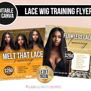 Lace Wig Making Class flyer, Lace Wig Flyer, Hair Extension flyer, hair class flyer design, Wig Class Flyer, Salon Flyer, Hair Studio Flyer