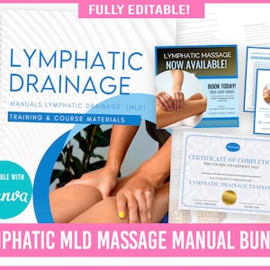 Lymphatic Massage Manual, Bundle, Manual Lymphatic Drainage, Lymphatic MLD Massage Manual, MLD, manual lymphatic drainage, Body Contouring