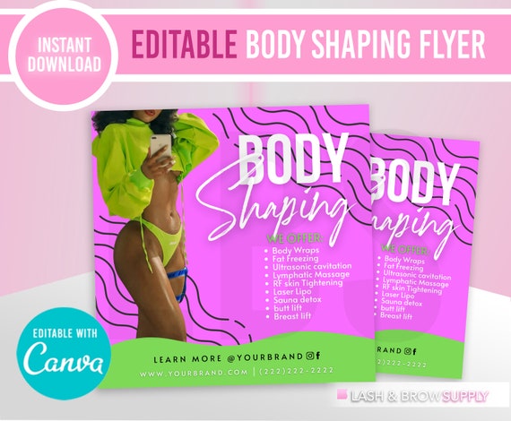 Body Sculpting, Body Contouring, Flyer, Body Sculpting Forms, Body
