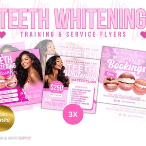 Teeth whitening flyers template, dentistry flyer, teeth whitening special, sale flyer, instagram flyer, Teeth flyer, Whitening Class flyer