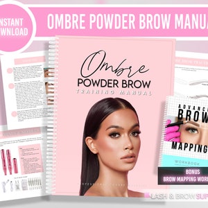 Ombre Brow Manual, Microshading Manual, Powder Ombre Brow Training, Ombre Brow training, Brow correction, PMU, Brow Mapping, Brows