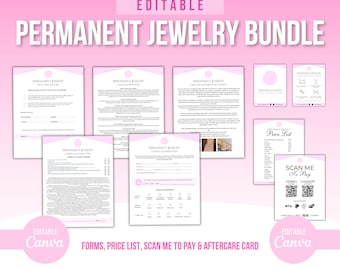 Gioielli permanenti, Scheda per la cura dei gioielli permanente, Moduli di consenso, Modello permanente per i gioielli, Scheda per la cura dei gioielli, Istruzioni per la cura dei gioielli