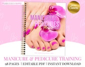 Editable Manicure Pedicure Training Manual, Nail Tech Training Manual, Manicurist Training Guide, Pedicure Training, Online Manicure course