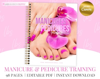Editable Manicure Pedicure Training Manual, Nail Tech Training Manual, Manicurist Training Guide, Pedicure Training, Online Manicure course