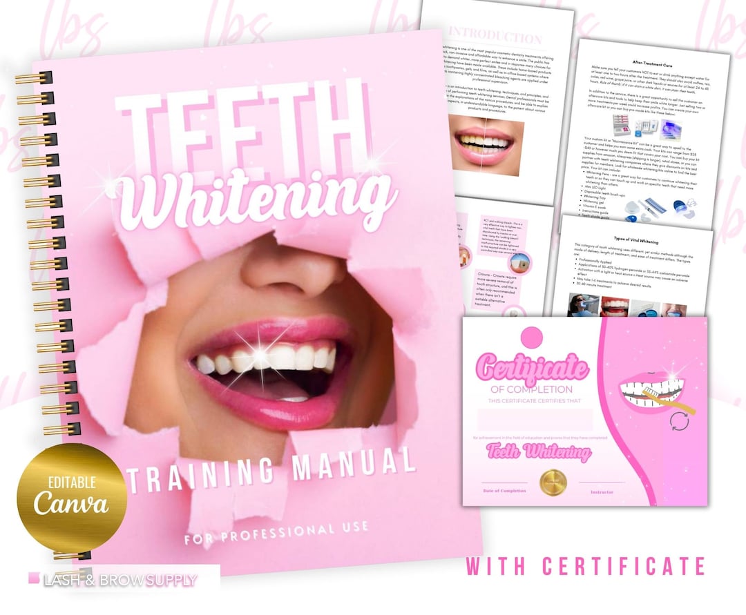 Teeth Whitening Technician Training, Teeth Whitening Training Manual