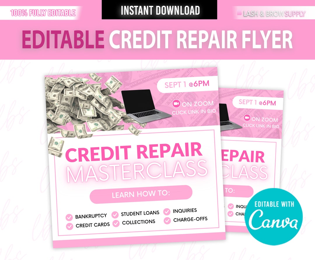Credit Repair Flyer, Credit Restoration Services Flyer Template, Credit ...