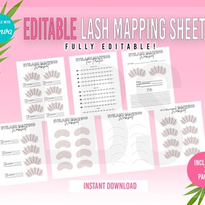 Lash Map Practice Sheets, Eyelash mapping sheets, Eyelash Styling, Lash Maps, Eyelash Extensions, Lash Fan Practice, Training for lashes