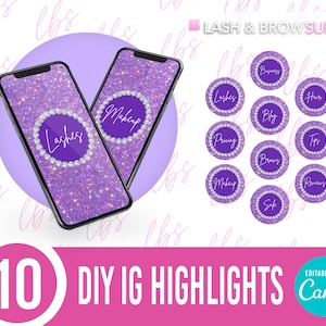 Instagram Highlights, Instagram Stories, Editable Instagram Story, Canva, Instagram Highlights Design - Highlight Covers