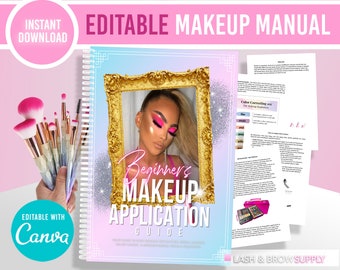Makeup Artist Manual, Training Manual, MUA Training, Cosmetology, Makeup, Face Chart, aesthetics, Makeup Artist, Makeup Template