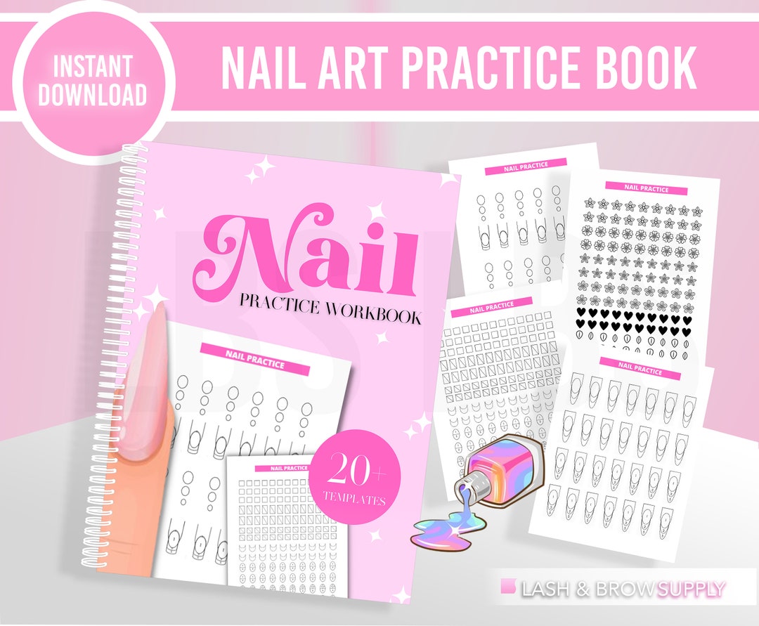 Nail Art Practice Book, Acrylic Ratio Practice Sheet, Acrylic