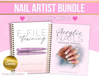 Nail Technician Training Manuals, Acrylic Nail Extensions Training Manual, E File Training Guide, E-file Nail Guide, acrylic nail course